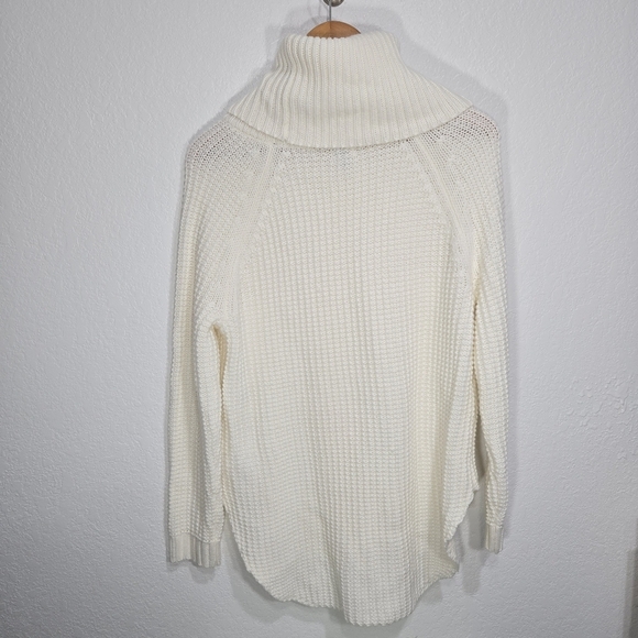 A New Day Medium White Knit Cowl Neck Sweater - Picture 4 of 4